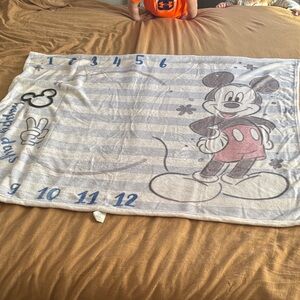 Disney baby Mickey Mouse Blue and Gray milestone blanket